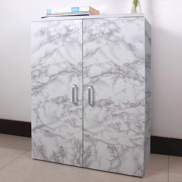 Self Adhesive White Marble Sheet Sticker For Kitchen, Cupboard, Wall – Anti Oil And Heat Resistant Wallpaper (60*2m)